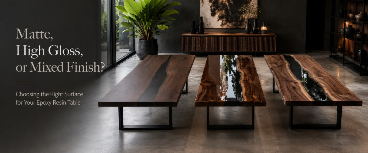 Matte vs High Gloss vs Mixed Finish Epoxy Tables: Which Finish Is Right for Your Space?