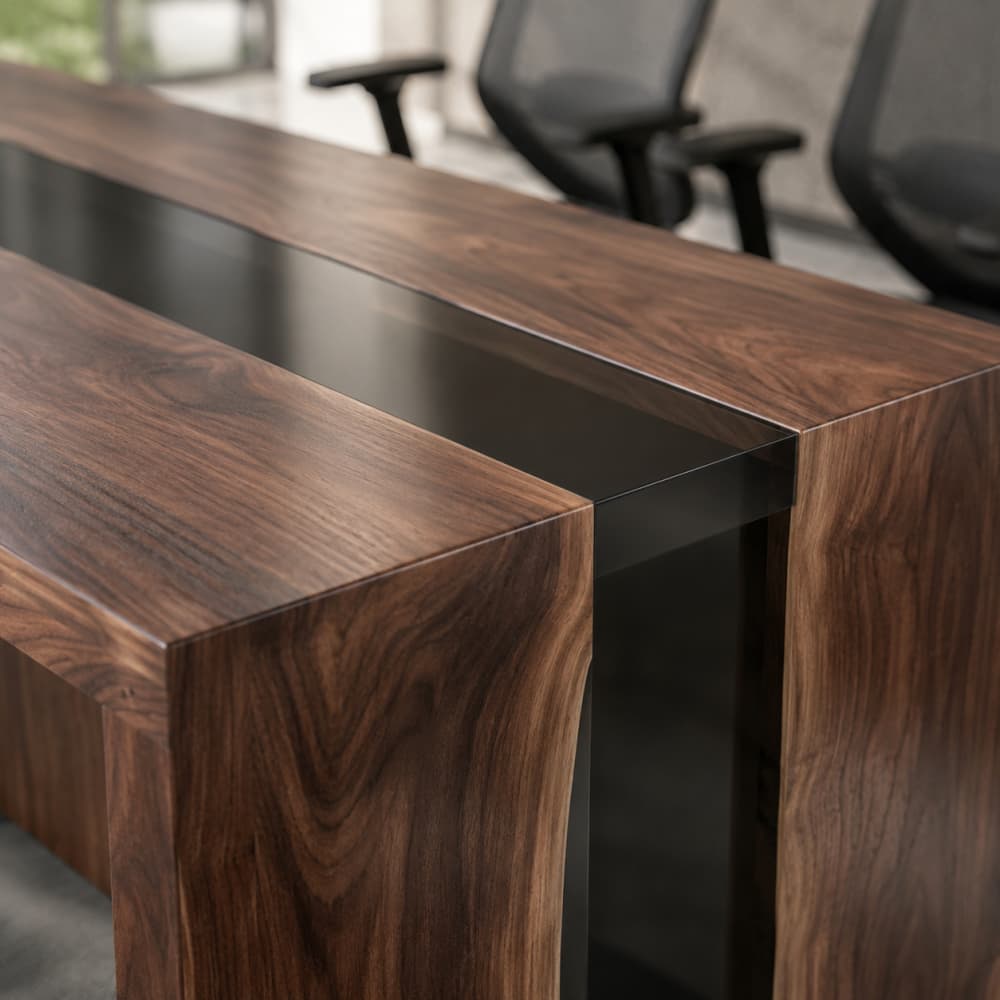 Custom conference table designed for executive boardrooms and team collaboration