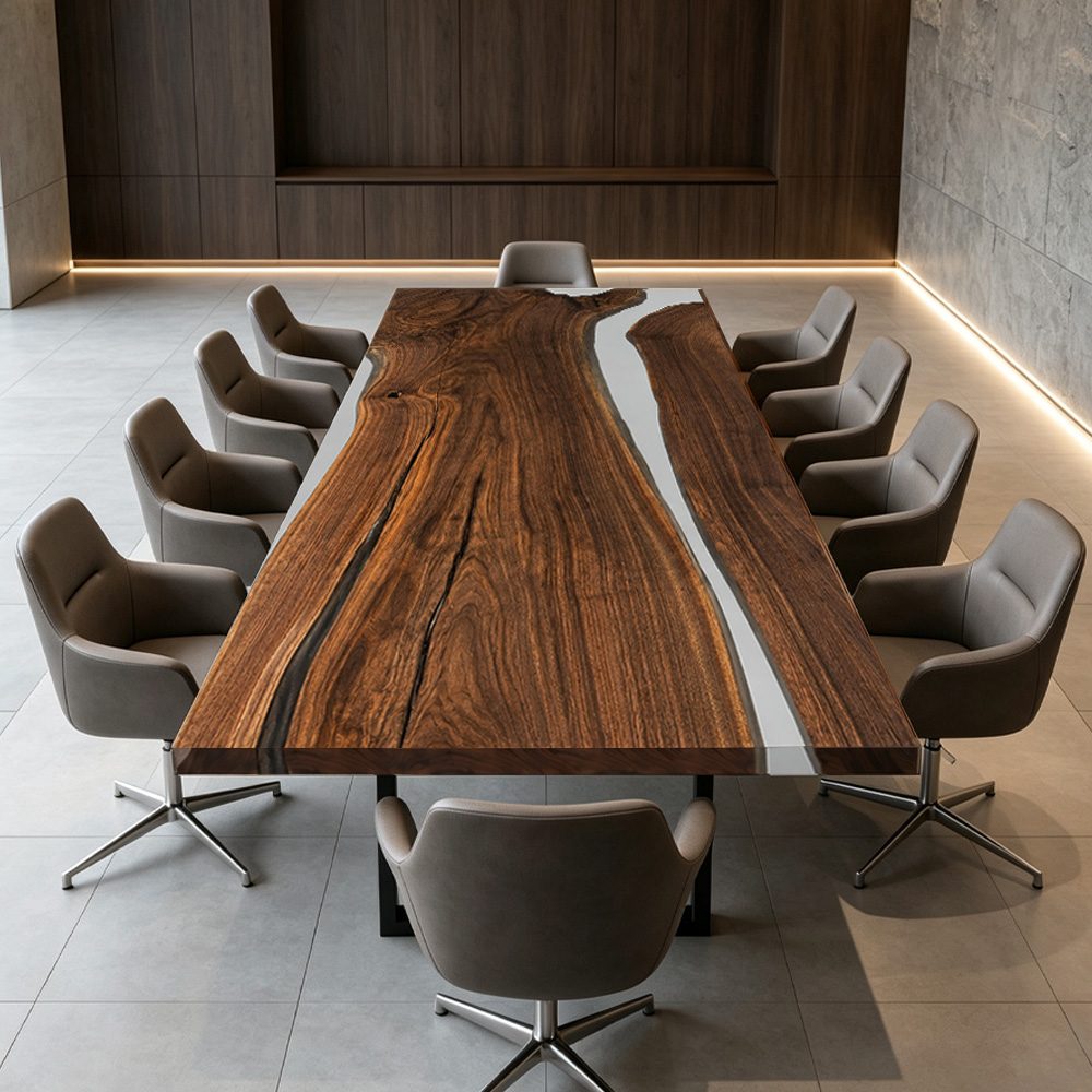 Contemporary collaborative workspace furniture for team strategic sessions